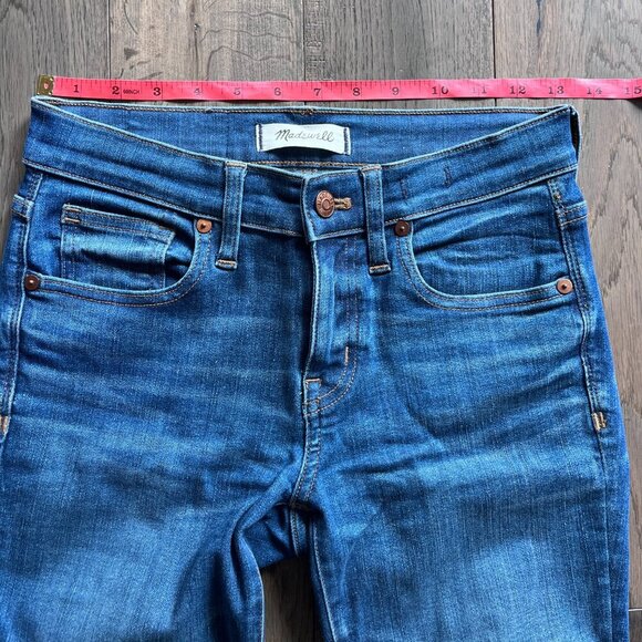 Madewell Mid Rise Ankle Jeans Size 25P Blue Stretch Denim Petite Classic - Picture 5 of 8